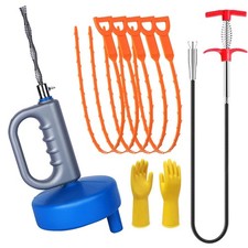 Drain Clog Remover 5pcs  Drain Auger 16 FT 1pcs  Drain Snake Hair Remover ...