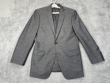 Calvin Klein Blazer Mens 38R Gray Suit Jacket Two Button Classic Formal Lined