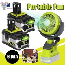 18V 6.0AH For Ryobi One Plus P108 Lithium-ion Battery RB18L50 P104 RB18L40/Fan
