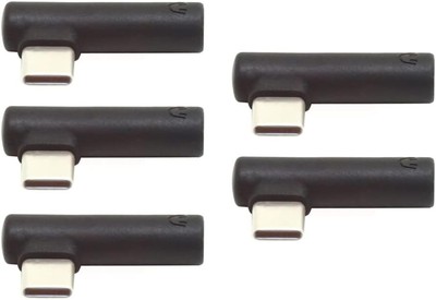 NFHK 5pcs/Set Type-C to 3.5mm Earphone Adapter 90 Degree Angled Type USB-C... 