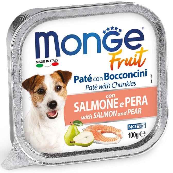 Monge Fruits Salmone e Pera per Cani 100gr - 100 g, 6 pezzi - Immagine 3