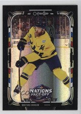 2025 O-Pee-Chee 4 Nations Face-Off Black Rainbow Foil 13/100 Mattias Ekholm 11jd