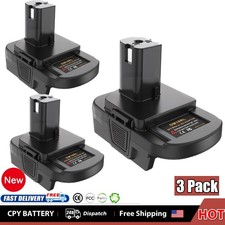 3x USB Battery Adapter Converter for Dewalt 20V Milwaukee 18V to Ryobi 18V Tool