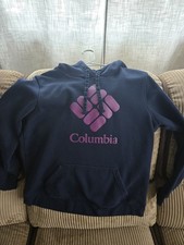 Columbia Women's Large Navy Hoodie w/Purple Logo