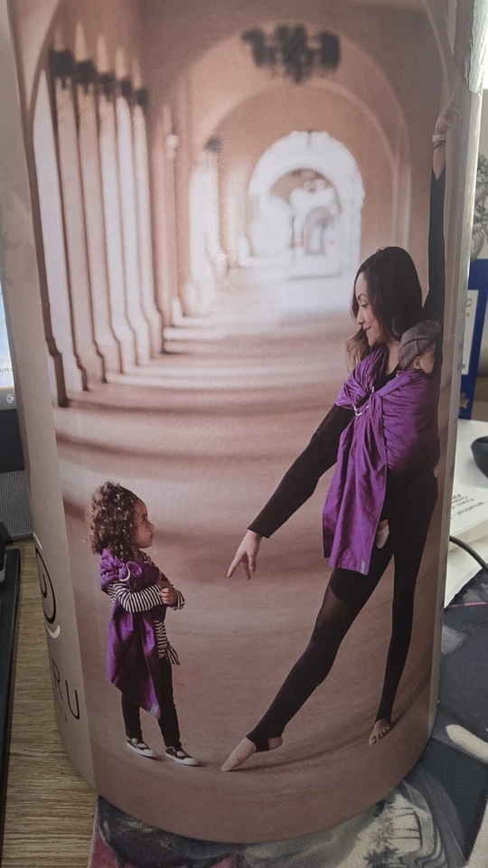 Eslinga de anillo portabebés de seda Koru, doble capa, púrpura, 8-35 libras Foto 2 de 2