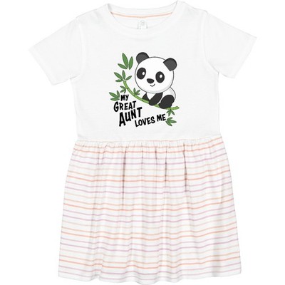 Inktastic My Great Aunt Loves Me- Cute Panda Toddler Dress Family Auntie Grand