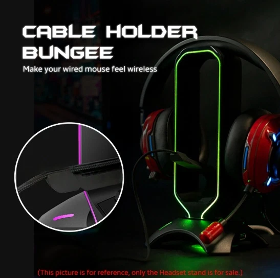 BG Gaming Headset Stand with RGB Lighting - Over-Ear Gaming Headset Holder - Image 4 of 4