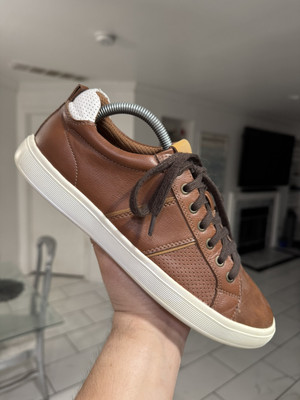 Aldo Mens Shoes Light Brown Low Top Lace Up Business Casual Sneaker US Size 