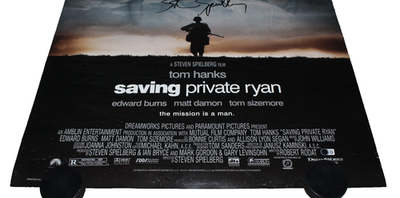 STEVEN SPIELBERG SIGNED SAVING PRIVATE RYAN F/S 27x40 MOVIE POSTER