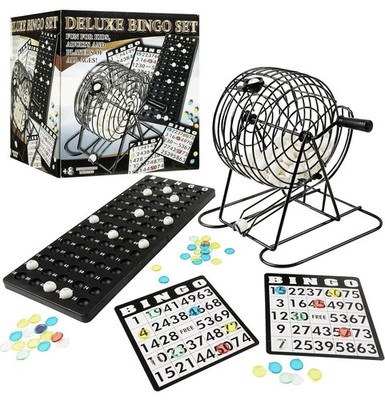 KreativeKraft Deluxe Bingo Lotto Spiel Spielset Familie Jugendliche Erwachsene