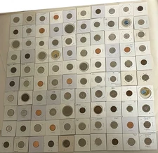 HUGE CANADIAN COIN COLLECTION - 100 Coins in Flips $2 $1 50C 25C 10C 5C 1C