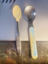 1990 SANITOY  SELANDIA 1993 Childrens Spoon Set Stainless Steel Toddler Utensil