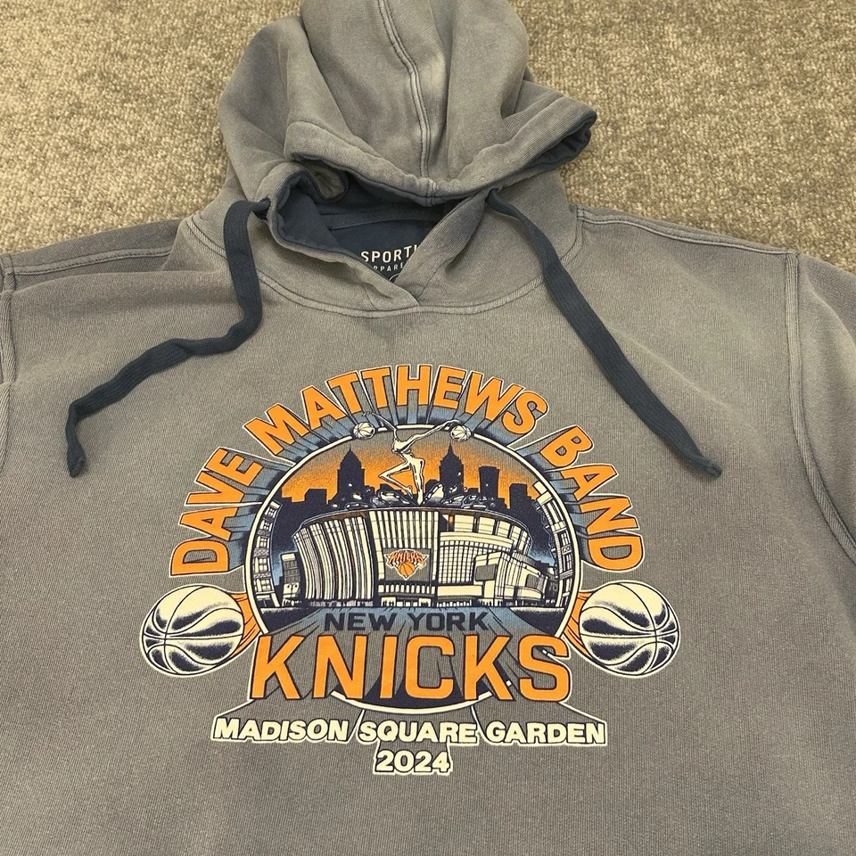 Dave Mathews Band MSG Hoodie Mens Large Blue 2024 New York Knicks Pullover - Image 2 of 4