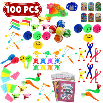 100 Stck. Verschiedene Partytüten Spielzeug Kinder Kids Geschenk Partygeschenk Pinata Füller SET