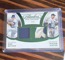 Panini Flawless Dual Legendary Memorabilia /5 Don Sutton Walter Alston #8 Dodge…