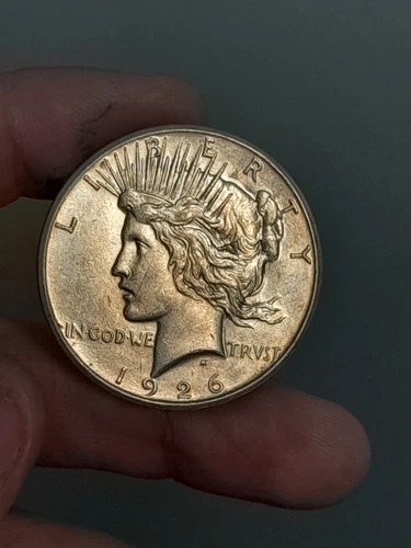 1926- S Peace Silver Dollar AU