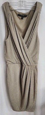 GUESS Sparkle Mini Dress  Beige/Silver Dance Wedding Sz Small GUC