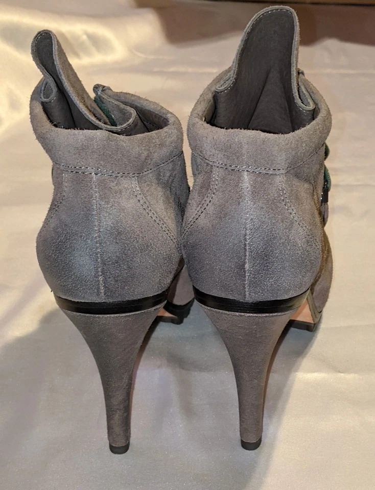 Botín de aguja con plataforma con cordones de gamuza amapola ASH en gorrión talla 38,5 / 8,5 IOB de EE. UU. Foto 4 de 4