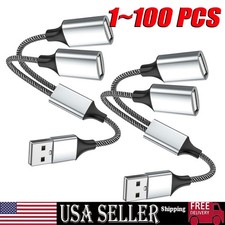 USB A Splitter USB A Male to 2 Female USB Y Splitter USB Splitter for Laptop LOT
