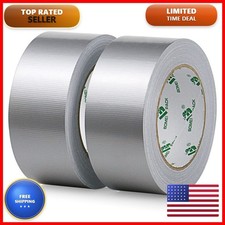 2 Pack Duct Tape Heavy Duty 9 Mil 2 Inches x 30 Yards Silver