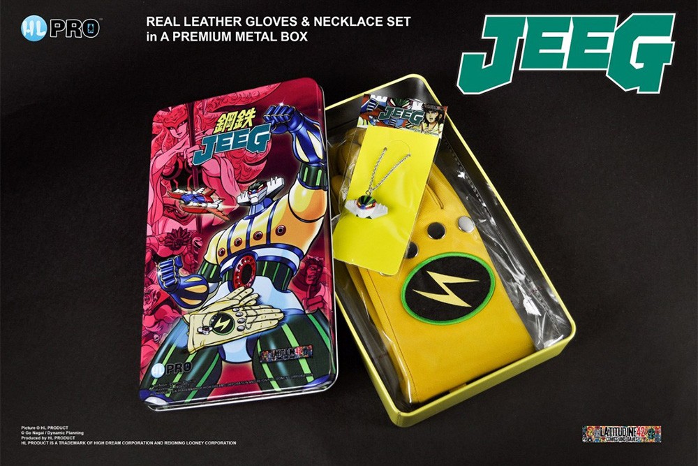 Kotetsu Jeeg Robot Coffret Métal Cadeau Idéal Gants Hiroshi Shiba M et Pendentif