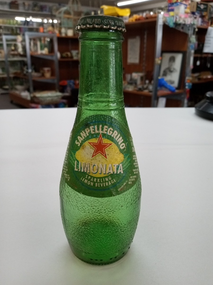 Vintage Green Glass Bottle Sanpellegrino Limonata Sparkling Lemon