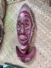 Traditional PNG Fish Hook Tiki Mask by Smokin' Tikis Hawaii Oceanic