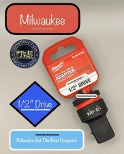 Milwaukee 49-66-6726 SHOCKWAVE Impact Duty  1/2" Drive To 3/4" Drive Adapter