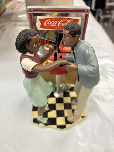 Vintage 2000 Sock Hop Coca Cola Ebon Memories Statue W/ Box Coke Oldies Rare Ad - Picture 14 of 22