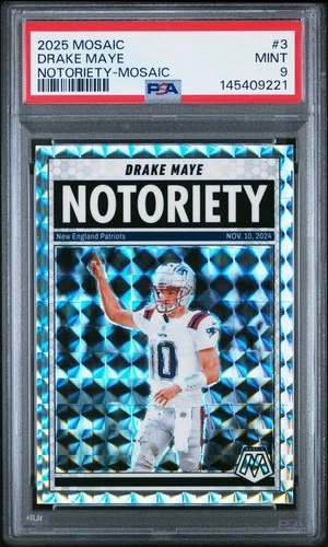 2025 PANINI MOSAIC NOTORIETY MOSAIC #3 DRAKE MAYE PSA 9