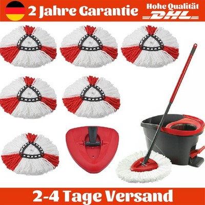 7er Ersatz Wischbezug für Vileda Turbo Wischmop Easy Wring Clean Moppkopf Mop.