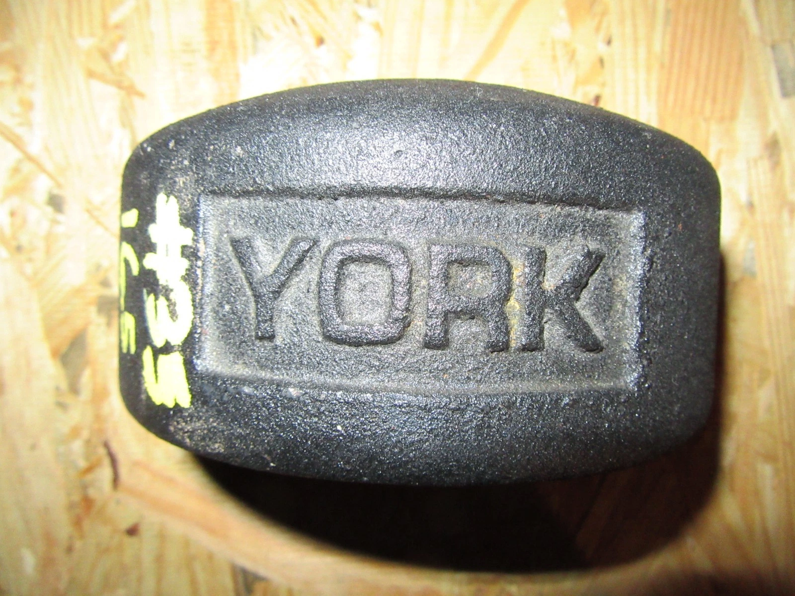YORK Legacy Half 35 Pound Blob Grip YORK Side 1st Generation