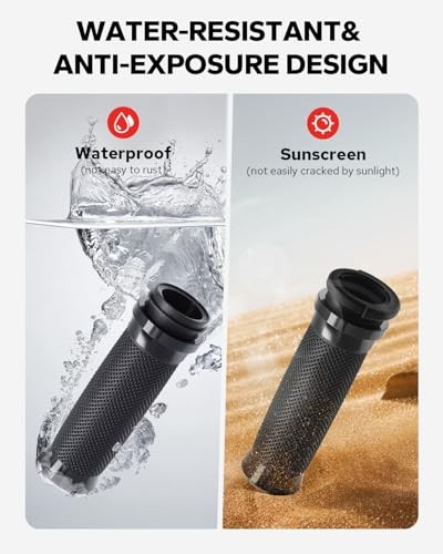  1inch Handlebar Grips, Electronic Throttle Control Hand Grips Fit for Black