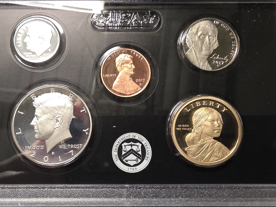 2017 SILVER Proof Set.  Original as minted by U.S. Mint 10 coins total - Image 2 of 4
