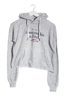 ABERCROMBIE & FITCH Sweat à capuche Dames Sweat T EU 34 gris clair-noir-rouge - Photo 1/4