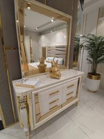 Schlafzimmer Komplettes Holz Kommode Mit Spiegel Modern MöBel 2Tlg. Neu