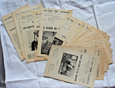 LOT 20 pièces-LES FICHES VOX CULTURELLES-collection fiches cinéma années 1960