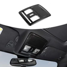 Carbon Fiber Front Roof Reading Light Lamp Panel Trim for Dodge Challenger 2010+
