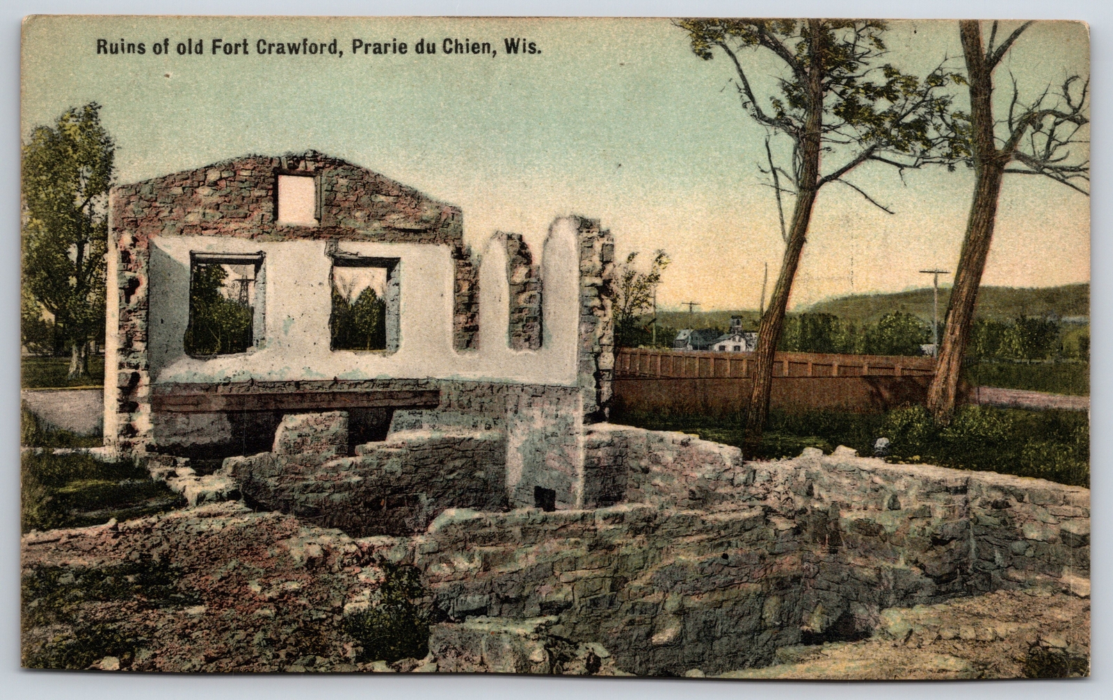 Prarie du Chien WisconsinOld Fort Crawford RuinsInside Walls1909