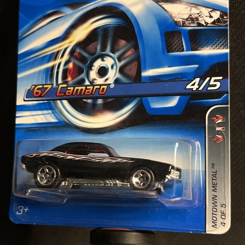 2006 Hot Wheels #89 Motown metal #4 of 5 67" Camaro 5s. red windows silver int. - 第 1/5 張圖片