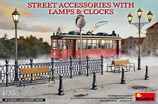 MiniArt 1/35 35639 Street Accessories with Lamps & Clocks (WWII Buildings)