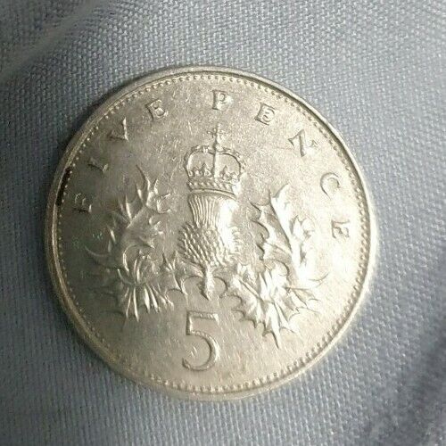 UK Great Britain coin - 1988 Five Pence. Reasonable grade. - Foto 1 di 3