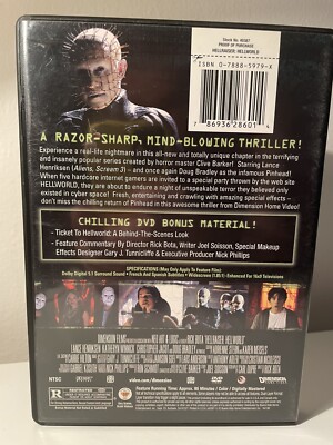 Hellraiser: Hellworld DVD Horror Film Scary Movie Lance Henriksen