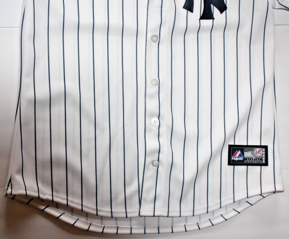 Women's NY Yankees Baseball White Replica Home Jersey by Majestic Size