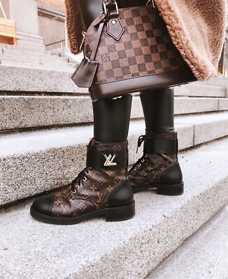 Louis Vuitton Women's Star Trail Ankle Boots Monogram Canvas with