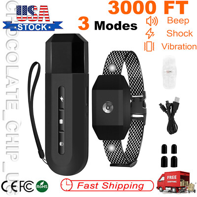 3000 FT Remote Dog Shock Training Collar Rechargeable Waterproof Pet Trainer NEW