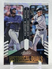 KEN GRIFFEY JR & ALEX RODRIGUEZ 2022 Absolute Historical Duals Lava Parallel