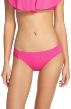 Trina Turk Ruched Hipster Bikini Bottom , Size 4, MSRP 56