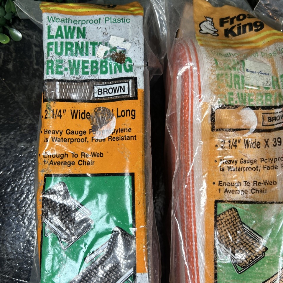 Frost King Lawn Furniture Rewebbing( 3) Brown, Peach&Yellow New 2 1