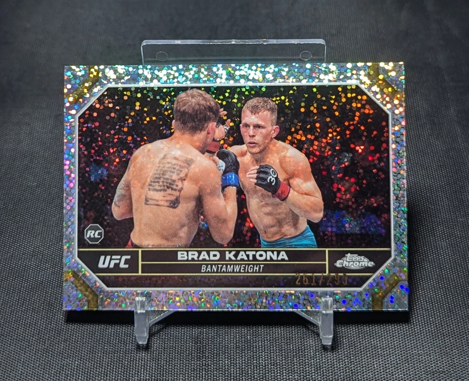 Brad Katona Rookie RC Silver Speckle Refractor /299 2024 Topps Chrome UFC Card 1